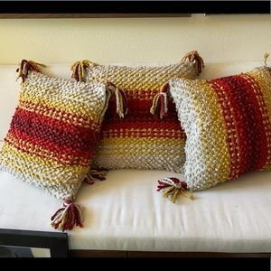 3 MCM macrame pillows